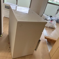 【キッチン収納棚】ホワイト／引き出し4段タイプ／現状渡しの画像