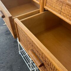 リサイクルショップどりーむ荒田店　No5080 籐タンス　タンス　収納タンス　ラタンタンス　ラタン　ヴィンテージ　オールド家具　オールドの画像