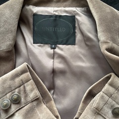 UNTITLED ベロアジャケット 茶 サイズ1（S）の画像