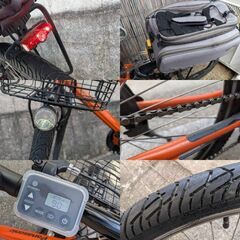 Panasonic 電動アシスト自転車 ハリヤ オレンジの画像