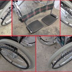 【￥8000-】マキテック KS50-4043GC 車椅子 車いす 自走式 折りたたみ可の画像