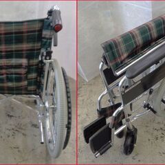 【￥8000-】マキテック KS50-4043GC 車椅子 車いす 自走式 折りたたみ可の画像