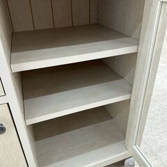 ★リユースのサカイ高崎店★TJ13188  レンジ台 アイボリー H179.5×D39×W73.5 クリーニング済みの画像