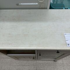 ★リユースのサカイ高崎店★TJ13188  レンジ台 アイボリー H179.5×D39×W73.5 クリーニング済みの画像