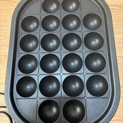 ホットプレート 2枚 ITY-20WA-R レッド (平面/たこ焼き) アイリスオーヤマの画像