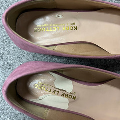 神戸レタス ピンク パンプス スクエアトゥ レディースシューズ 上品カラー 通勤 通学 デート  の画像