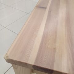 ★リユースのサカイ日立店★HJ8150 山善 折り畳みテーブル ナチュラルベージュ H70.5×D50×W78 クリーニング済み の画像