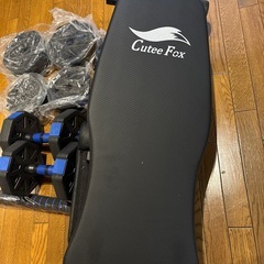 ベンチプレス台、ダンベルせっとセットの画像