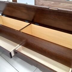 ★リユースのサカイ日立店★HJ8151  ベンチ（収納） ブラウン H48×D36×W142 クリーニング済み の画像