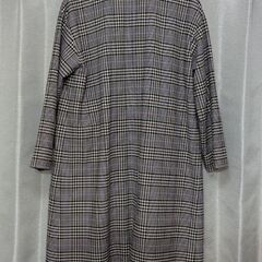 【売】niko and...チェック柄　ジップアップ　ロングコートの画像