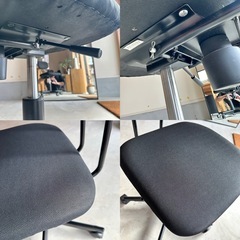 無印良品 ワーキングチェア  黒 ブラック キャスター付 チェア 椅子の画像