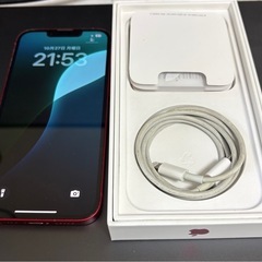 iPhone13 128GB レッド 86% SIMフリー 極美品の画像