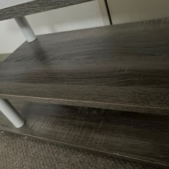 テレビ台　幅80　棚　グレー×ホワイト　の画像