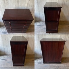 5段ローチェスト 整理箪笥 アンティークウッドチェスト 衣類収納 の画像
