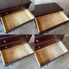 5段ローチェスト 整理箪笥 アンティークウッドチェスト 衣類収納 の画像