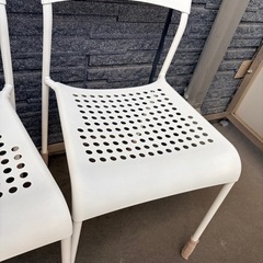 ホワイト　チェア　2
セットの画像
