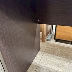 ★リユースのサカイ高崎店★TJ13194 (株)ヤマダホールディング デスク ダークブラウン H72×D59×W118.5 クリーニング済みの画像
