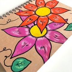 お花のノートの画像