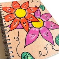 お花のノートの画像