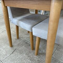 ★リユースのサカイ高崎店★TJ13195  2人掛けダイニングセット ライトブラウン H70.5×D70×W75 クリーニング済みの画像