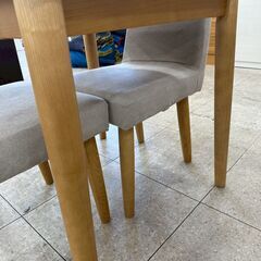 ★リユースのサカイ高崎店★TJ13195  2人掛けダイニングセット ライトブラウン H70.5×D70×W75 クリーニング済みの画像