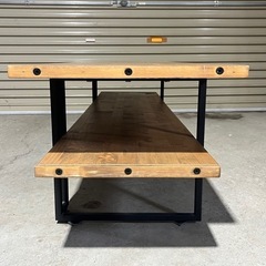 ニトリ製　ローボード　テレビボード　ＴＶ台　アウロス　アイアン／天然木　シンプル　高級家具　新品定価３４，９９０円　の画像