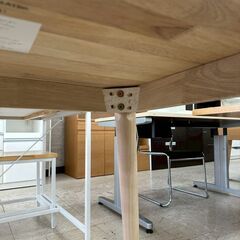 ★リユースのサカイ高崎店★TJ13196 マナベインテリア テーブル クリーム H71×D79.5×W90 クリーニング済みの画像