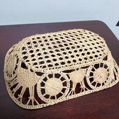 植物を編んだカゴ 小物入れ バスケットの画像