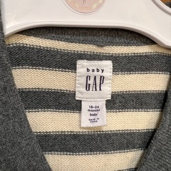 baby GAP ボーダーカーディガン 90cmの画像