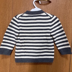 baby GAP ボーダーカーディガン 90cmの画像
