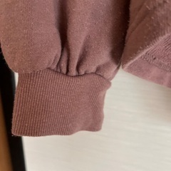 ピンク　リボン&レース付きパーカー　Mサイズの画像