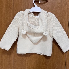 baby GAP くま耳カーディガン 90cmの画像