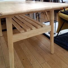 ★リユースのサカイつくば店★TK7051  ダイニングテーブル ナチュラル H66×D70×W120 クリーニング済みの画像