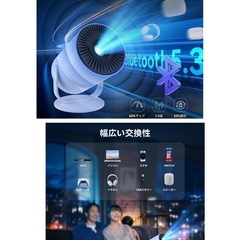 【新品未使用】プロジェクター 家庭用4K対応　電動フォーカス25000LM Bluetoothの画像