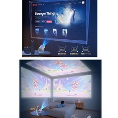 【新品未使用】プロジェクター 家庭用4K対応　電動フォーカス25000LM Bluetoothの画像