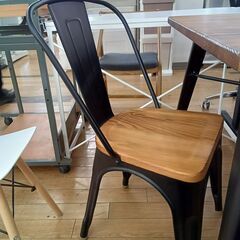 ★リユースのサカイつくば店★TK7052  ダイニングテーブルセット ブラック H75×D75×W76 クリーニング済みの画像