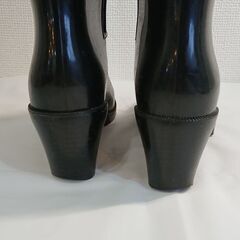 【中古品・傷や汚れあり】Un Sourire バックリボン付きロングレインブーツ／A0013Mの画像