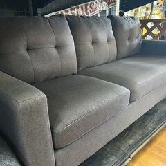 【リサイクルストアスターズ城西店】 【中古品】3人掛けソファ（オットマン付き）の画像