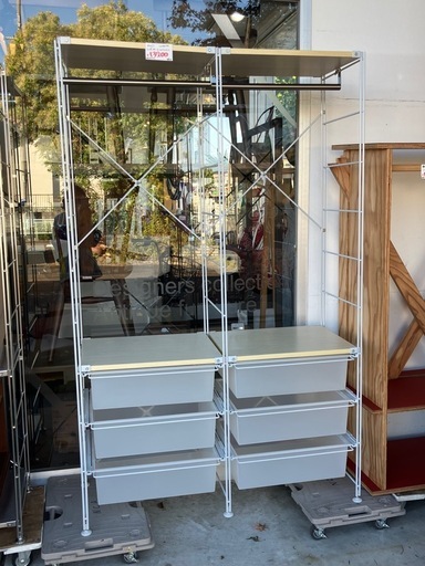 無印良品  MUJI  無印　ハンガー付き　ユニットシェルフ　美品　シンプル　Muji  muji   ハンガーラック　ラック　シェルフ