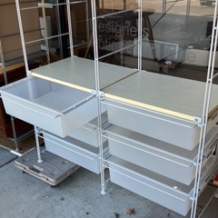 無印良品  MUJI  無印　ハンガー付き　ユニットシェルフ　美品　シンプル　Muji  muji   ハンガーラック　ラック　シェルフの画像