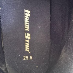 【中古品】Hawk STAR 軽量 シューズ  ホワイト ブラウン　25.5cm メンズ レディース スニーカーの画像