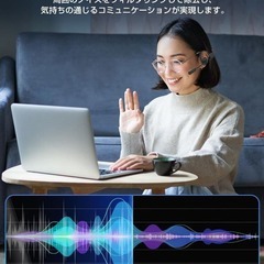 【新品】ヘッドセット Bluetooth5.4+EDR イヤホンマイク オープンイヤーの画像