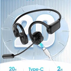 【新品】ヘッドセット Bluetooth5.4+EDR イヤホンマイク オープンイヤーの画像