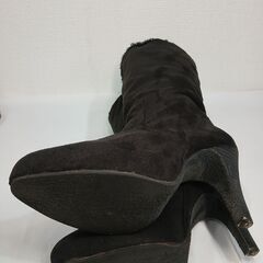 【中古品・全体的に状態が悪い】スウェード調ロングブーツ／A0017 Mの画像