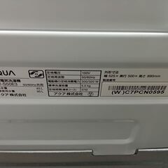 リユースのサカイ栃木店★ジモティ割あり★ AQUA 洗濯機 AQW-S50E3 5kg 23年製 動作確認／クリーニング済み TC11338の画像