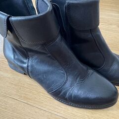 レディース ブーツ　本革 ブラックの画像