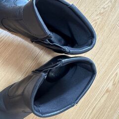 レディース ブーツ　本革 ブラックの画像