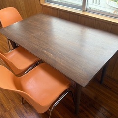 【大きめ】テーブルセット〈ダイニングテーブル〉【椅子セット】の画像