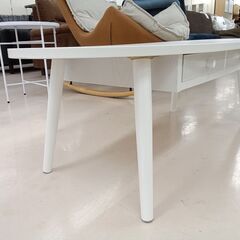 リユースのサカイ栃木店★ジモティ割あり★  ローテーブル ホワイト W110×D48.5×H37 クリーニング済み TC11342の画像