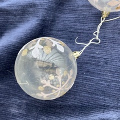 クリスマス　飾り　デコレーション クリア　ボール　オーナメント ホワイト インテリアX’Masの画像